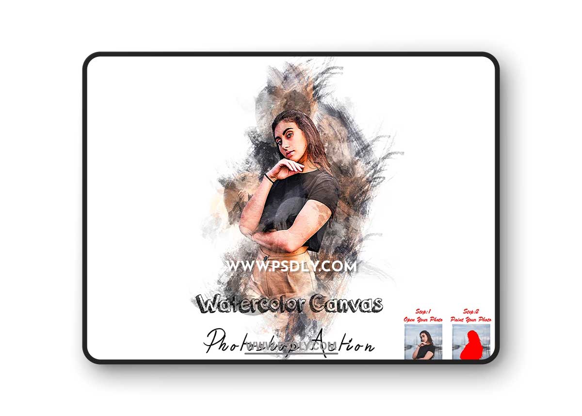 CreativeMarket - Watercolor Canvas Photoshop Action 7550556 1 CreativeMarket - Watercolor Canvas Photoshop Action 7550556