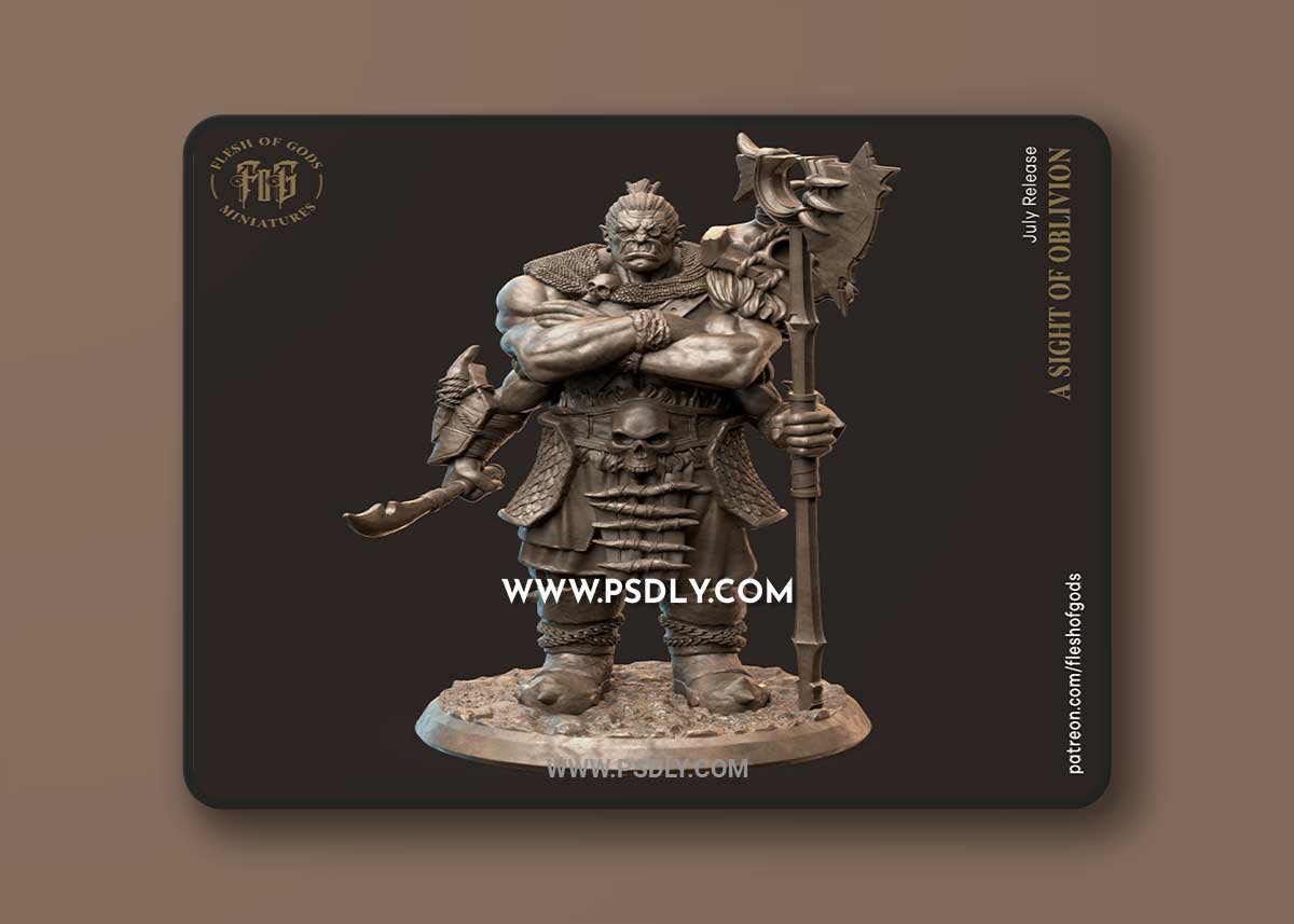 Drenosh The Orc God 3D Print 3D Model 1 Drenosh The Orc God 3D Print 3D Model