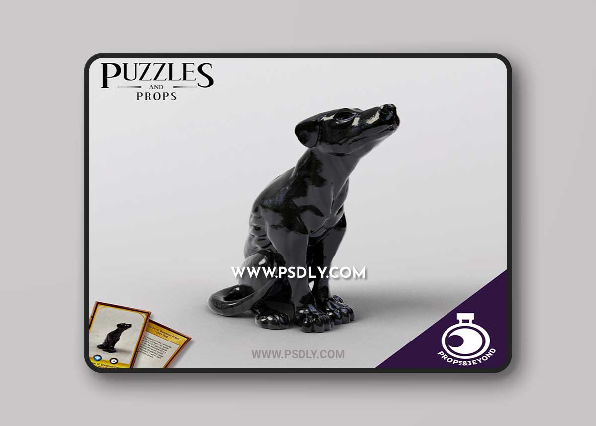 Figurine of Wondrous Power - Onyx Dog 3D Print 1 Figurine of Wondrous Power - Onyx Dog 3D Print