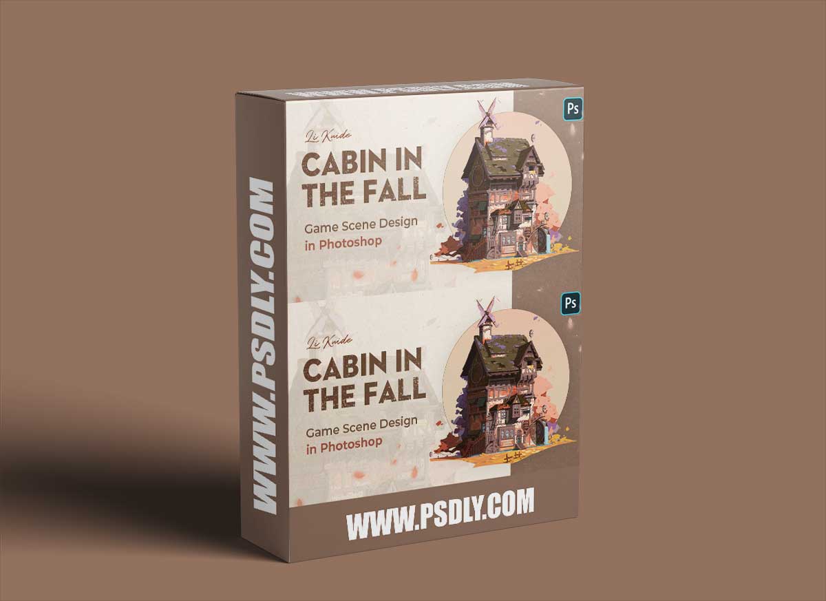 Wingfox – Game Scene Design in Photoshop - Cabin in the Fall with Li Kuide 1 Game Scene Design in Photoshop - Cabin in the Fall with Li Kuide