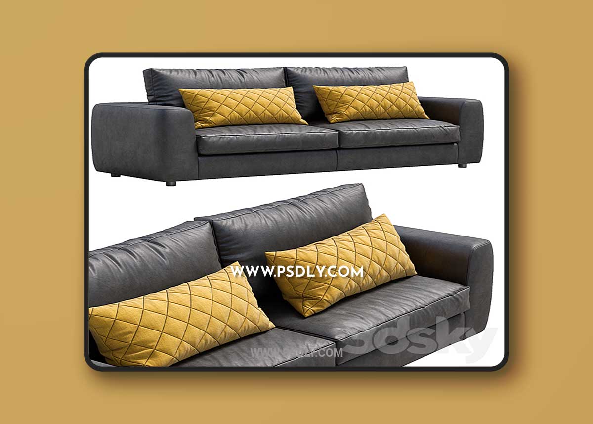 Leather sofa Alameda9 1 3D Model 1 Leather sofa Alameda9 1 3D Model