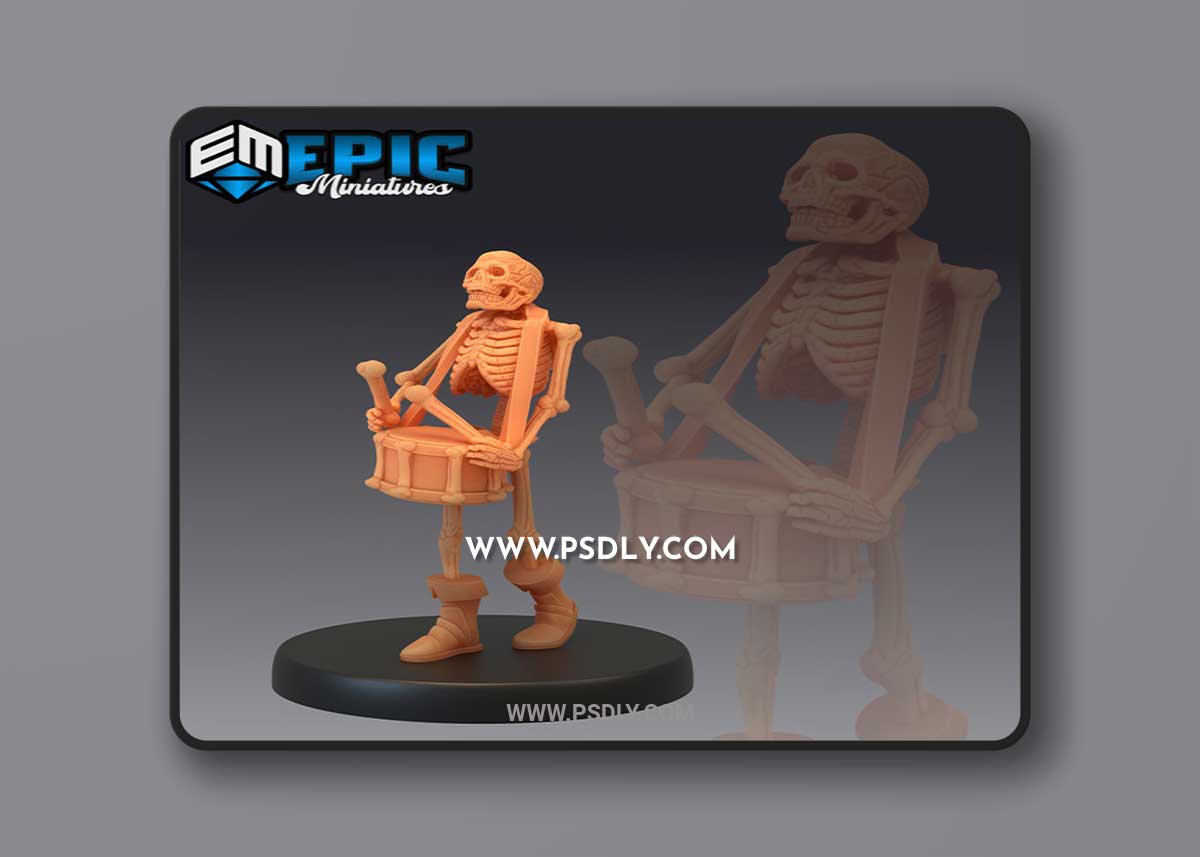 Skeleton Musician Drums 3D Print 1 Skeleton Musician Drums 3D Print