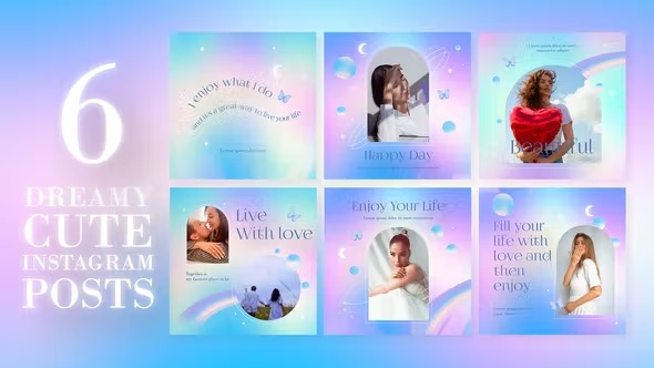 Videohive 6 Dreamy Cute Instagram Posts 39235212 1 Videohive 6 Dreamy Cute Instagram Posts 39235212