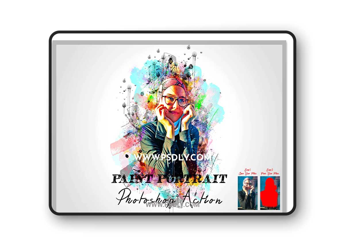 CreativeMarket - Paint Portrait Photoshop Action 7470554 1 CreativeMarket - Paint Portrait Photoshop Action 7470554