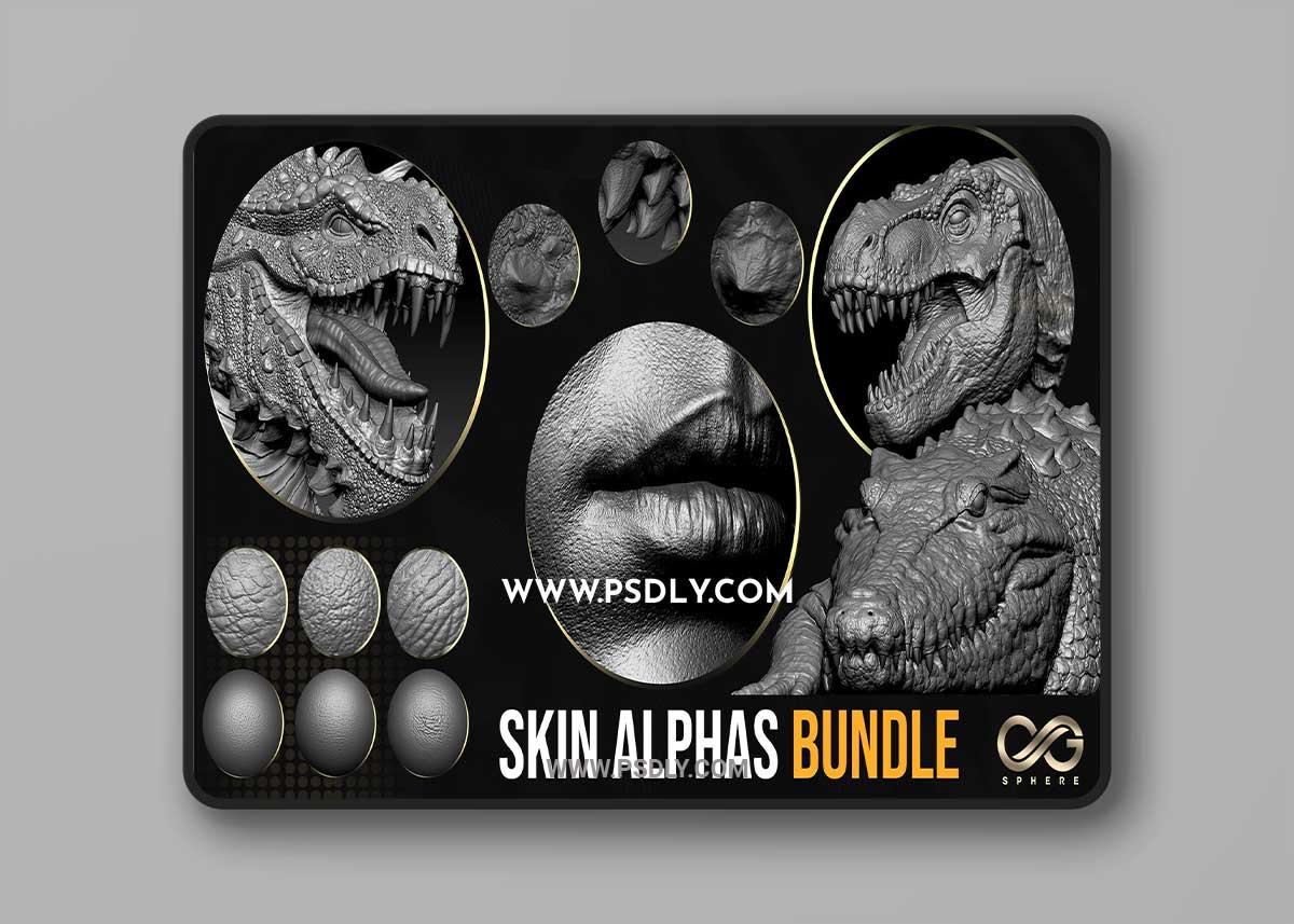 Arstation - CGSphere Skin Alphas Bundle 1 Arstation - CGSphere Skin Alphas Bundle