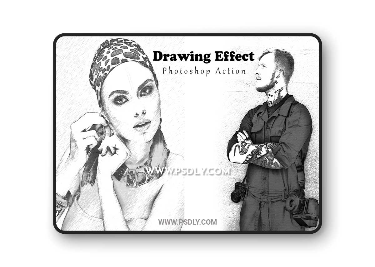 CreativeMarket - Drawing Effect Photoshop Action 7826167 1 CreativeMarket - Drawing Effect Photoshop Action 7826167