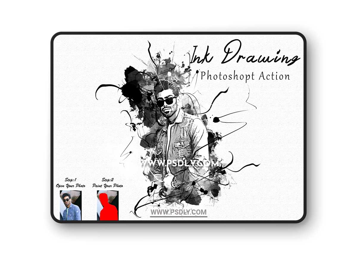 CreativeMarket - Ink Drawing Photoshop Action 10187913 1 CreativeMarket - Ink Drawing Photoshop Action 10187913