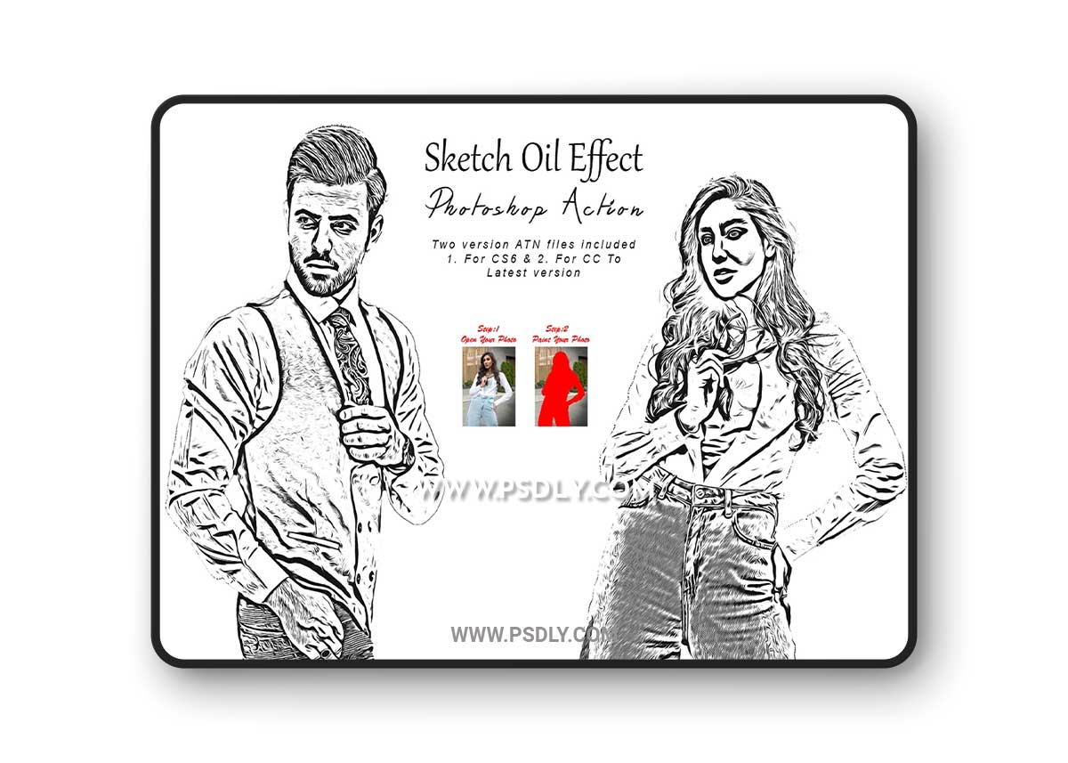 CreativeMarket - Sketch Oil Effect Photoshop Action 7811733 1 CreativeMarket - Sketch Oil Effect Photoshop Action 7811733