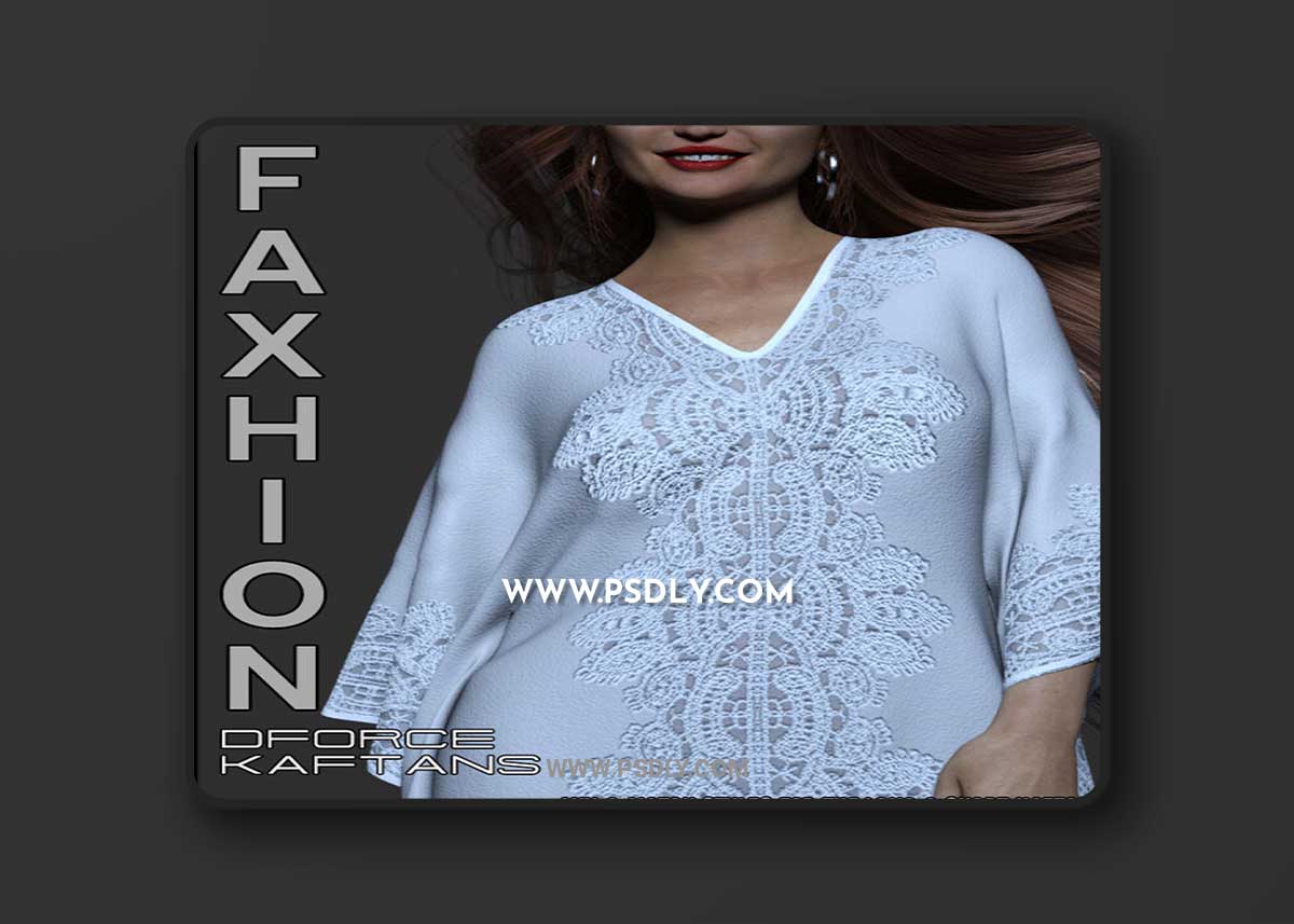 Faxhion - dForce Kaftans 3D Model