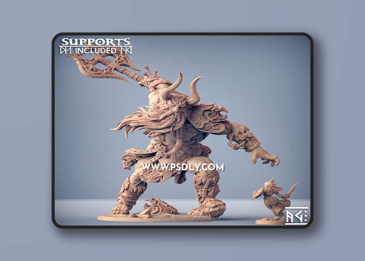 Hulgfnir, Frost Jotunn Champion 3D Print 1 Hulgfnir, Frost Jotunn Champion 3D Print