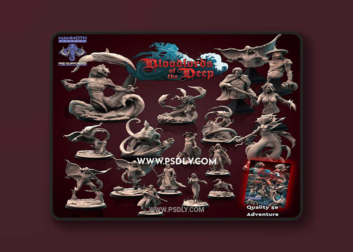 Mammoth Bloodlords of the Deep Flynn Athersen 3D Print 1 Mammoth Bloodlords of the Deep Flynn Athersen 3D Print