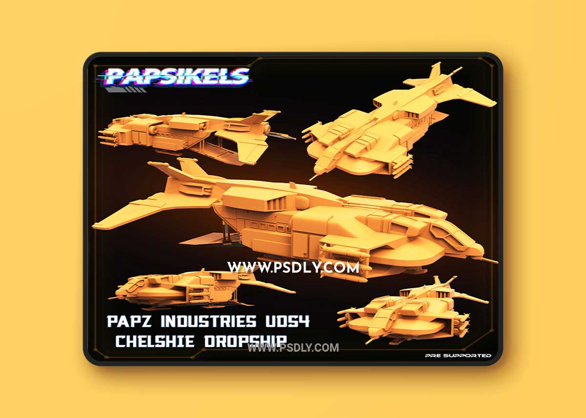 PAPZ Industries UDS4 Chelshie Dropship 3D Print 1 PAPZ Industries UDS4 Chelshie Dropship 3D Print