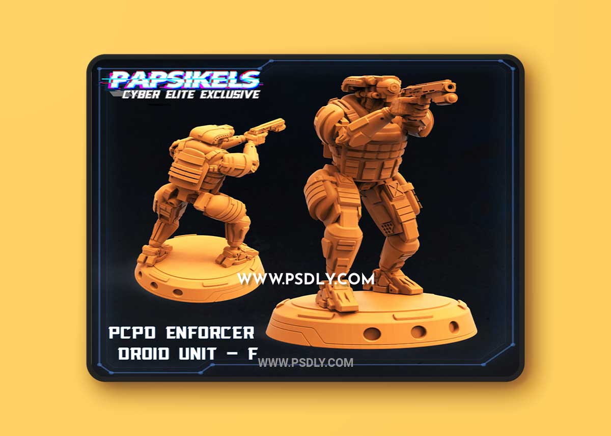 PCPD Enforcer Droid Unit – F 3D Print 3D Model 1 PCPD Enforcer Droid Unit – F 3D Print 3D Model
