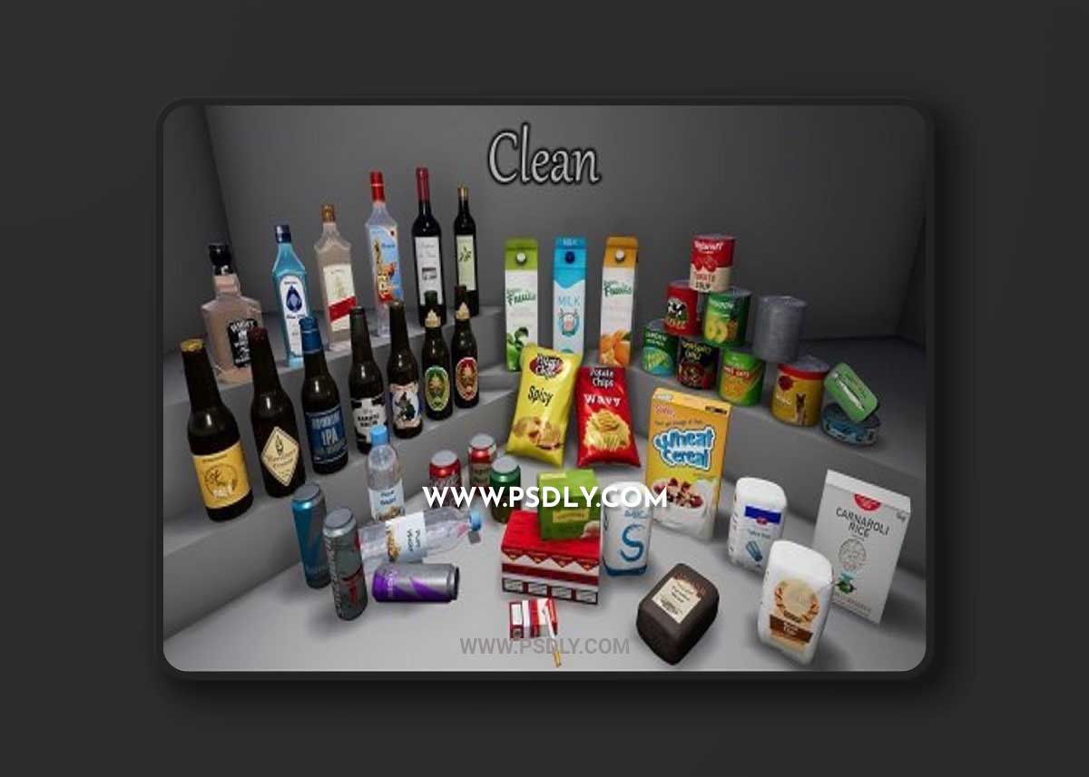 Unreal Engine - Supermarket Product - Food and Drinks - Part 1 1 Unreal Engine - Supermarket Product - Food and Drinks - Part 1