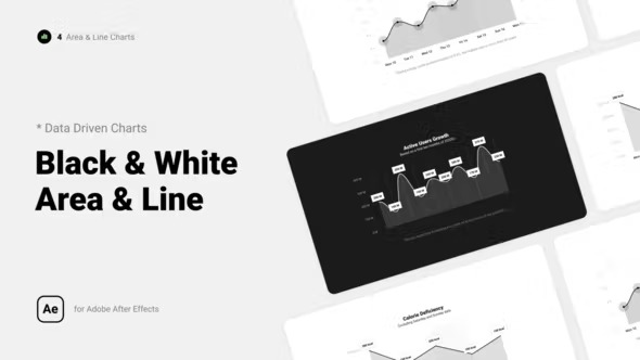Videohive Black & White Line and Area Charts 39555601 1 Videohive Black & White Line and Area Charts 39555601