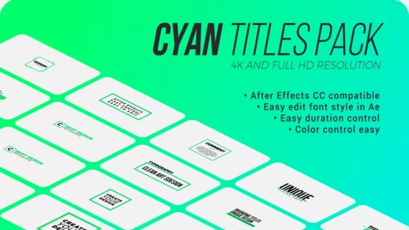 Videohive Cyan. - Titles Pack for After Effects 39460235 1 Videohive Cyan. - Titles Pack for After Effects 39460235