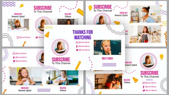 Videohive Kids School Activities End Screen Templates 39505675 1 Videohive Kids School Activities End Screen Templates 39505675