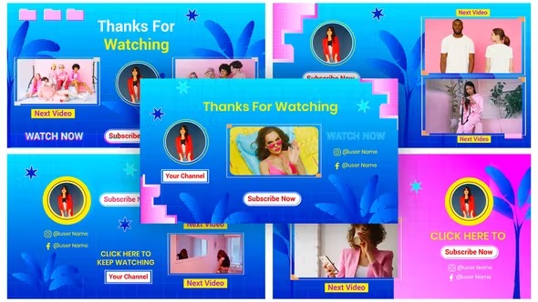 Videohive Multicolor Background Gradient Retro Youtube End Screen 39744293 1 Videohive Multicolor Background Gradient Retro Youtube End Screen 39744293