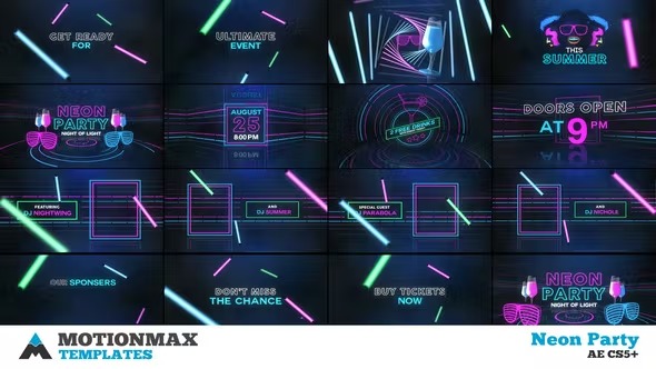 Videohive Neon Party - Summer Party 06 22450820 1 Videohive Neon Party - Summer Party 06 22450820