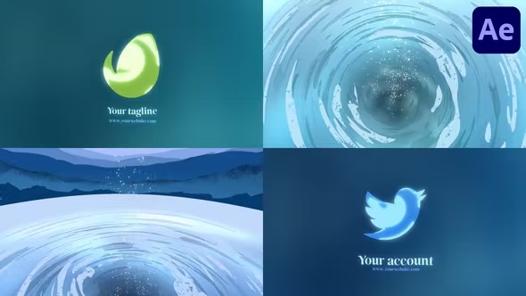 Videohive Water Swirl Logo for After Effects 39457226 1 Videohive Water Swirl Logo for After Effects 39457226