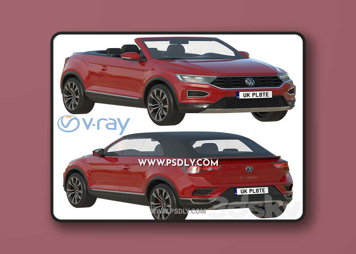 Volkswagen T-Roc Cabriolet 3D Model 1 Volkswagen T-Roc Cabriolet 3D Model