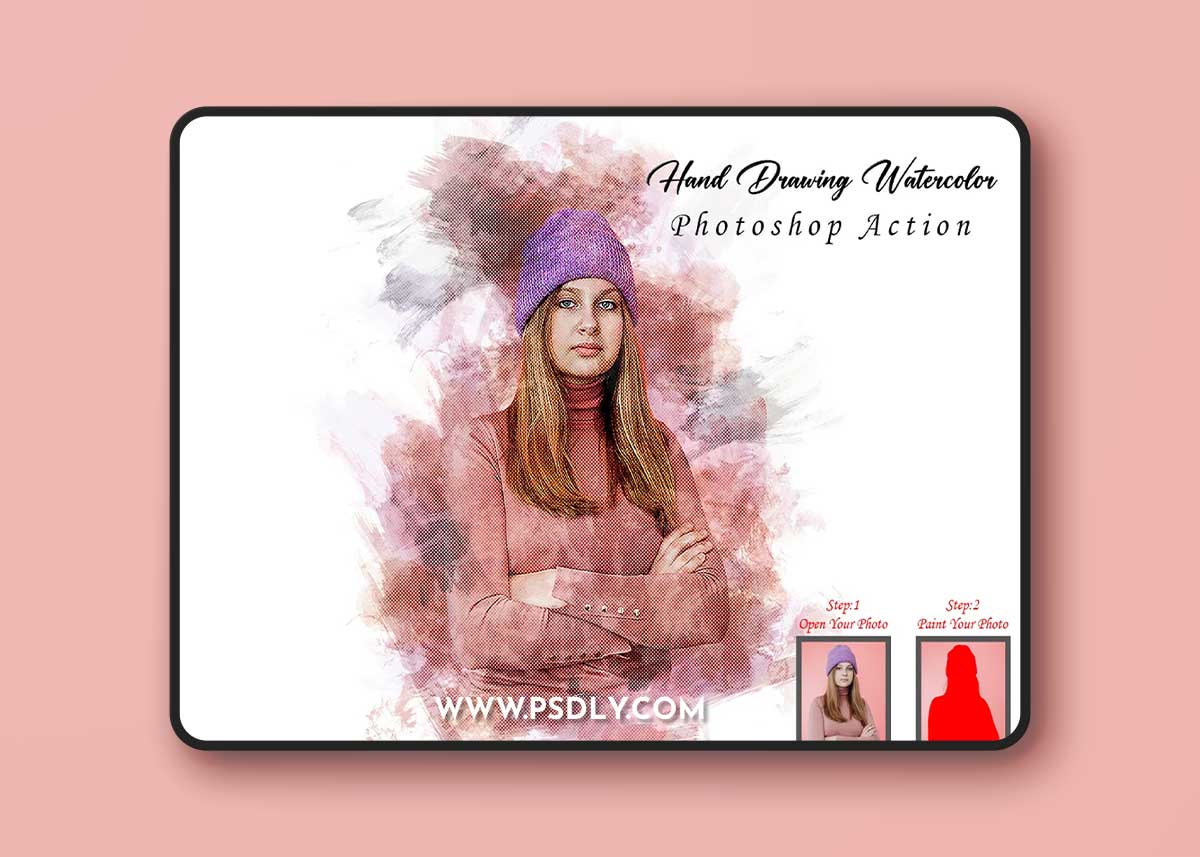 CreativeMarket - Hand Drawing Watercolor PS Action 10360584 1 CreativeMarket - Hand Drawing Watercolor PS Action 10360584