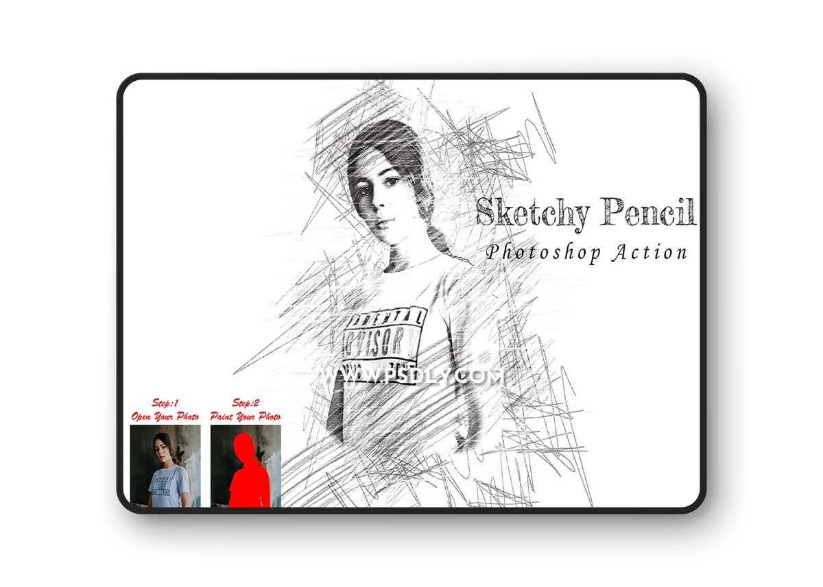 CreativeMarket - Sketchy Pencil Photoshop Action 10297905 1 CreativeMarket - Sketchy Pencil Photoshop Action 10297905