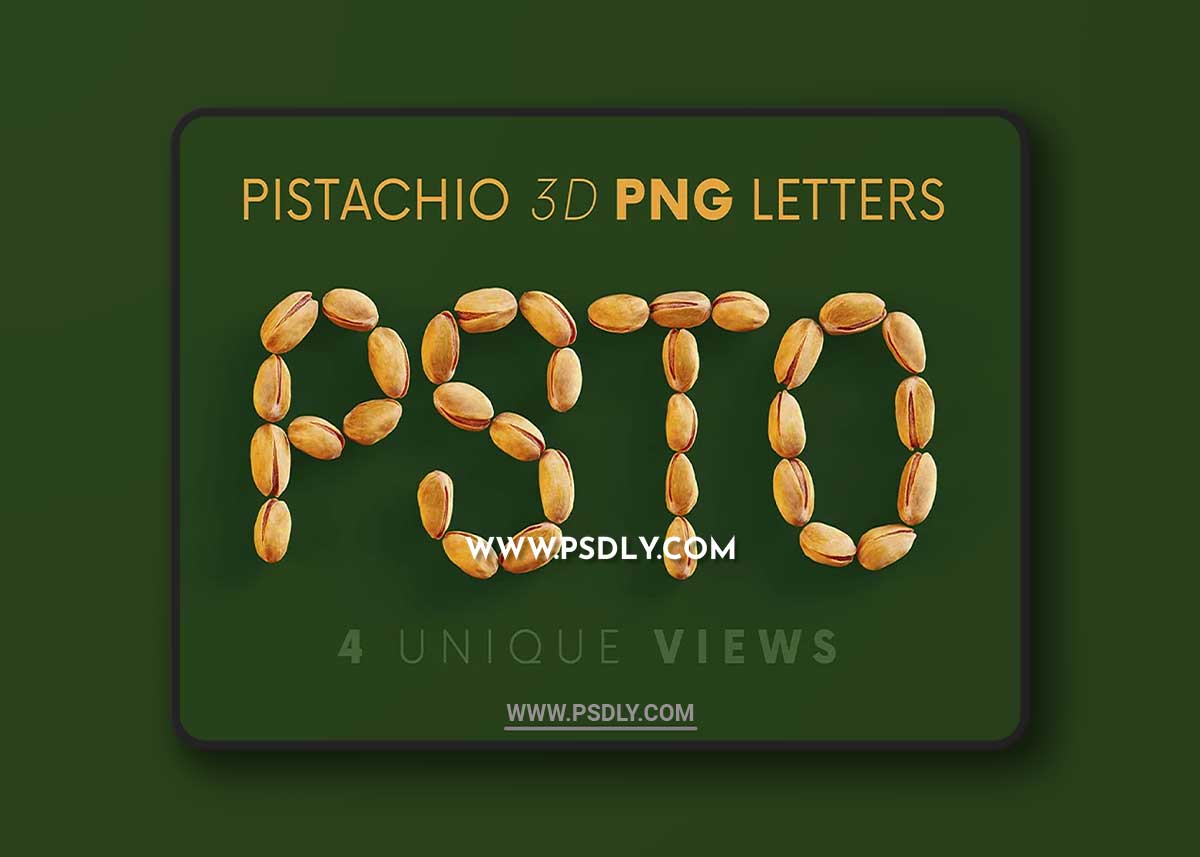 CreativeMarket - The Pistachio - 3D Lettering 7824348 1 CreativeMarket - The Pistachio - 3D Lettering 7824348