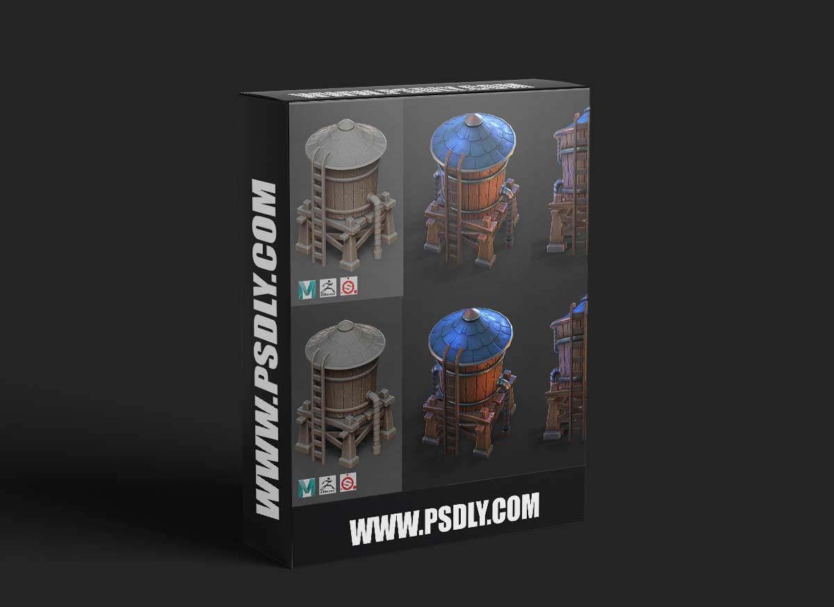Gumroad - Water Tank - Maya,Zbrush, Substance Painter Videos 1 Gumroad - Water Tank - Maya,Zbrush, Substance Painter Videos