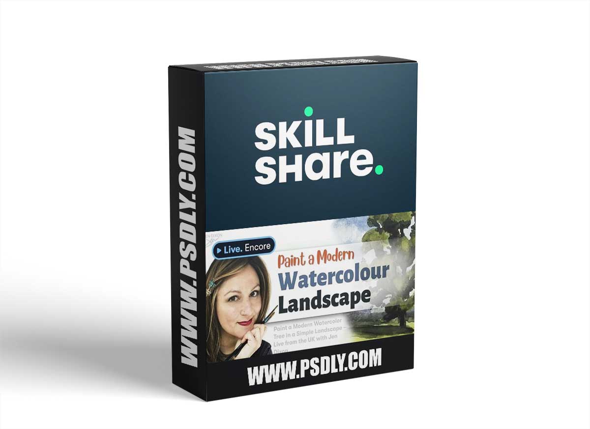 Live Encore: Paint a Modern Watercolor Tree in a Simple Landscape 1 Live Encore: Paint a Modern Watercolor Tree in a Simple Landscape