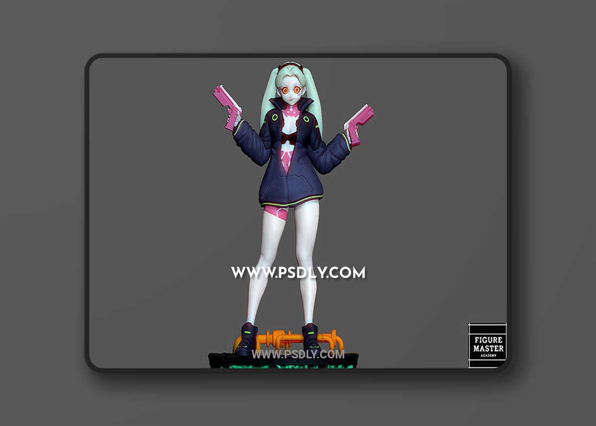 Rebecca Cyberpunk Edgerunners 2077 Anime Girl Character 3D Print 1 Rebecca Cyberpunk Edgerunners 2077 Anime Girl Character 3D Print