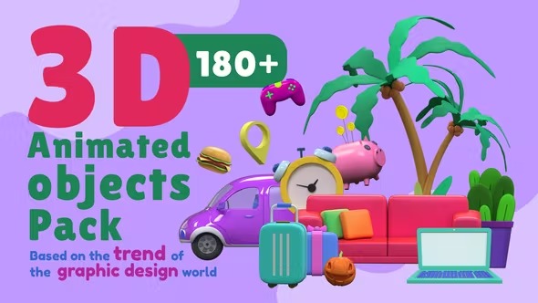 Videohive 3D Animated Objects Pack 40371627 1 Videohive 3D Animated Objects Pack 40371627