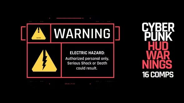 Videohive HUD Cyberpunk Warnings 40252198 1 Videohive HUD Cyberpunk Warnings 40252198