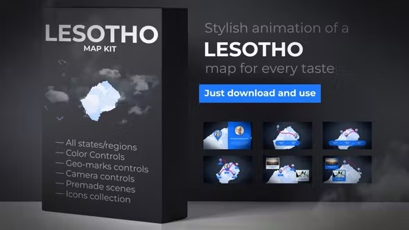 Videohive Lesotho Map - Kingdom of Lesotho Map Kit 39889080 1 Videohive Lesotho Map - Kingdom of Lesotho Map Kit 39889080