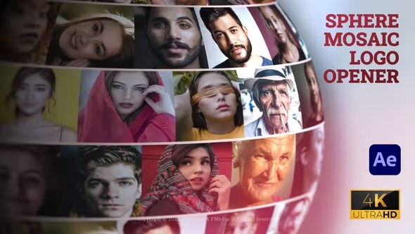 Videohive Sphere Mosaic Logo Opener 40441040 1 Videohive Sphere Mosaic Logo Opener 40441040