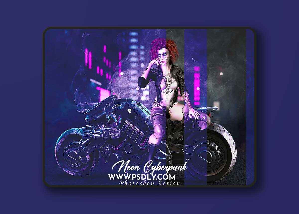 CreativeMarket - Neon Cyberpunk Photoshop Action 10912740 1 CreativeMarket - Neon Cyberpunk Photoshop Action 10912740