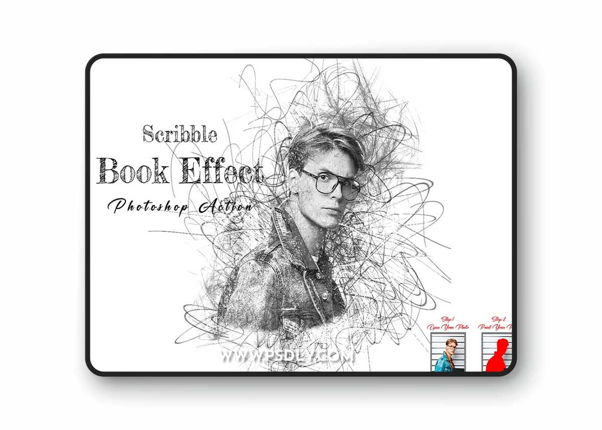 CreativeMarket - Scribble Book Effect PS Action 10855053 1 CreativeMarket - Scribble Book Effect PS Action 10855053