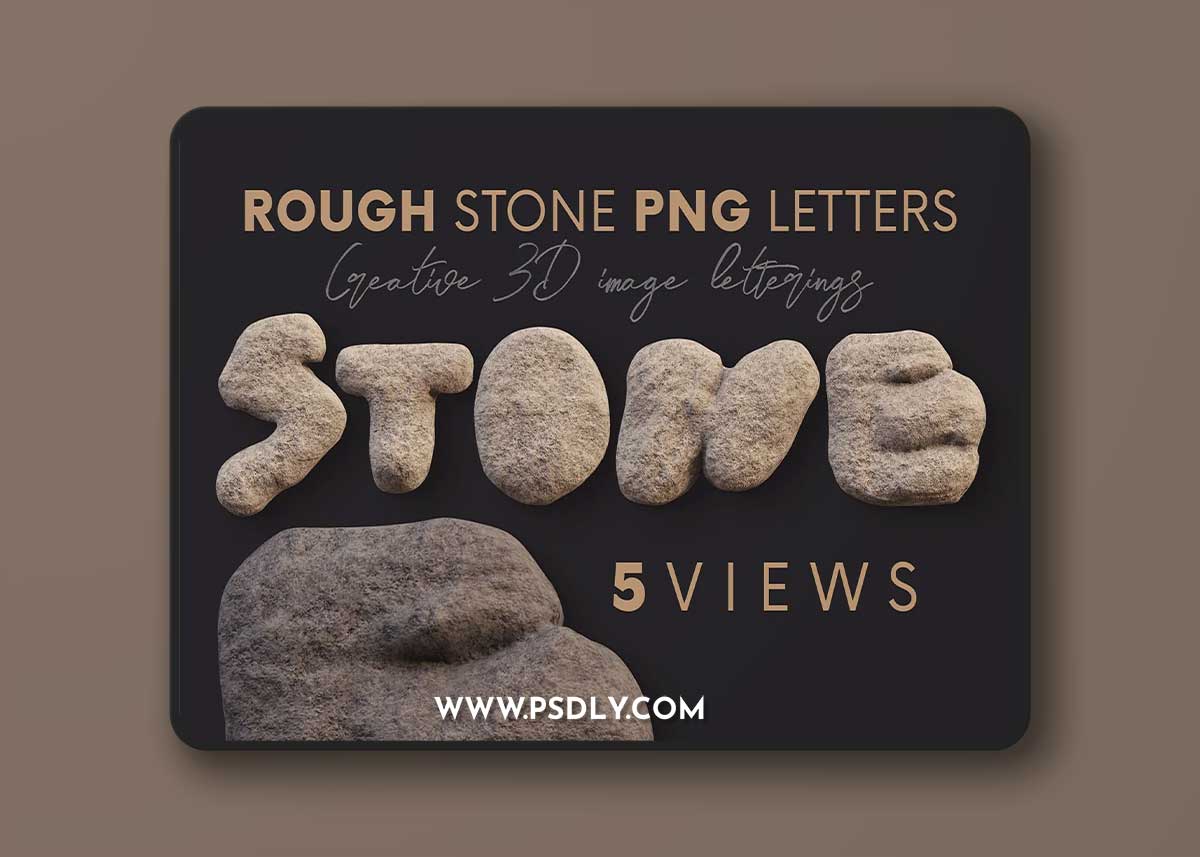 Creativemarket - Rough Stone - 3D Lettering 5287804 1 Creativemarket - Rough Stone - 3D Lettering 5287804