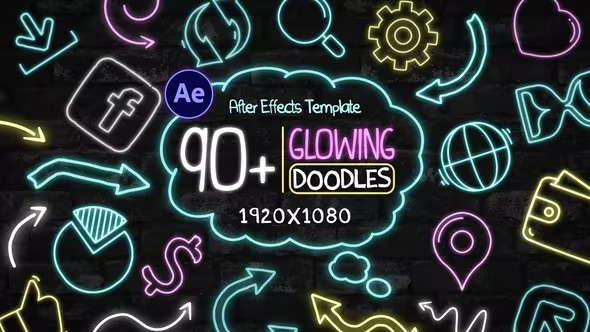 Videohive 90+ Glowing Doodles Pack 40563438 1 Videohive 90+ Glowing Doodles Pack 40563438
