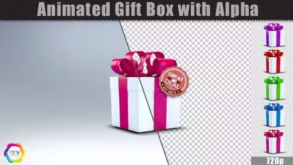 Videohive Animated Gift Box with Alpha 6632761 1 Videohive Animated Gift Box with Alpha 6632761