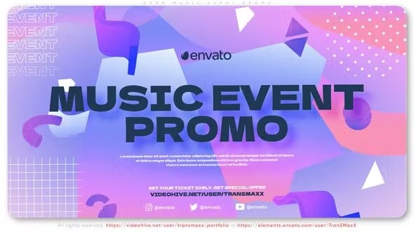 Videohive Neon Music Event Promo 40574975 1 Neon Music Event Promo