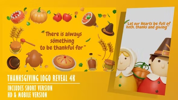 Videohive Thanksgiving Logo Reveal 41328106 1 Videohive Thanksgiving Logo Reveal 41328106