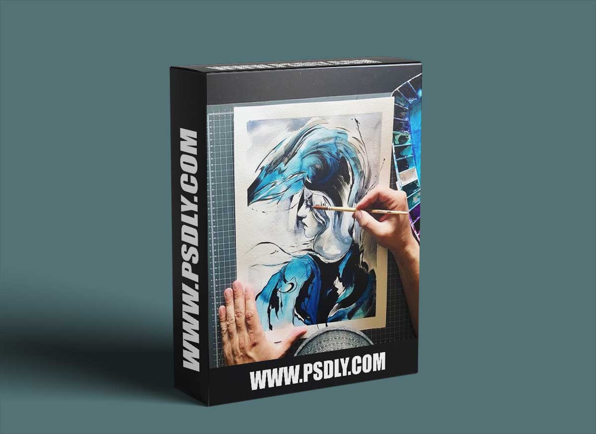 Watercolor Abstract Portrait Painting 1 Watercolor Abstract Portrait Painting