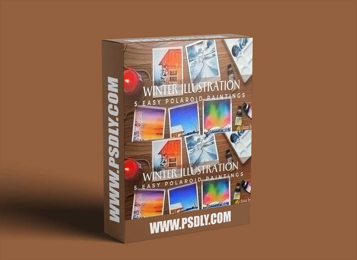 Winter Illustrations - 5 Easy Watercolor Polaroid Painting 1 Winter-Illustrations---5-Easy-Watercolor-Polaroid-Painting