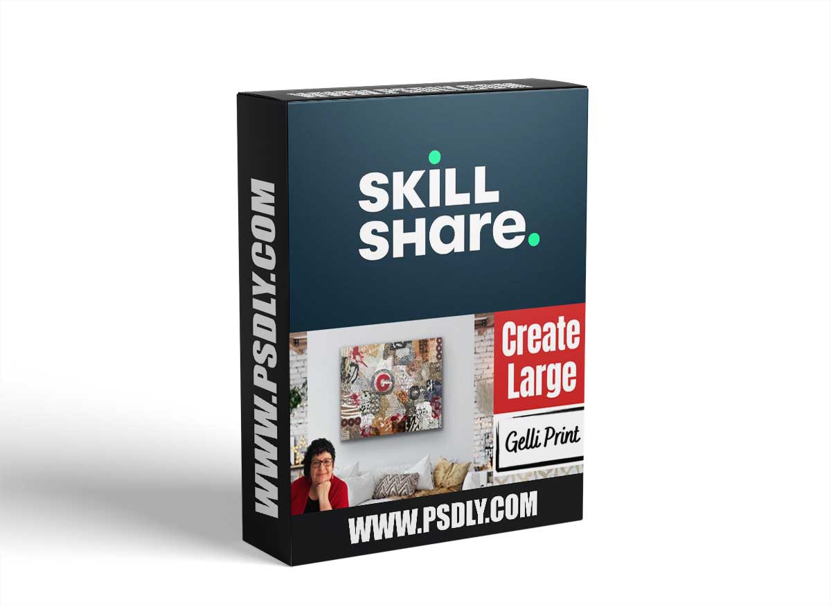 Create Large Scale Gelli Print Collage Artwork on Canvas 1 Create Large Scale Gelli Print Collage Artwork on Canvas