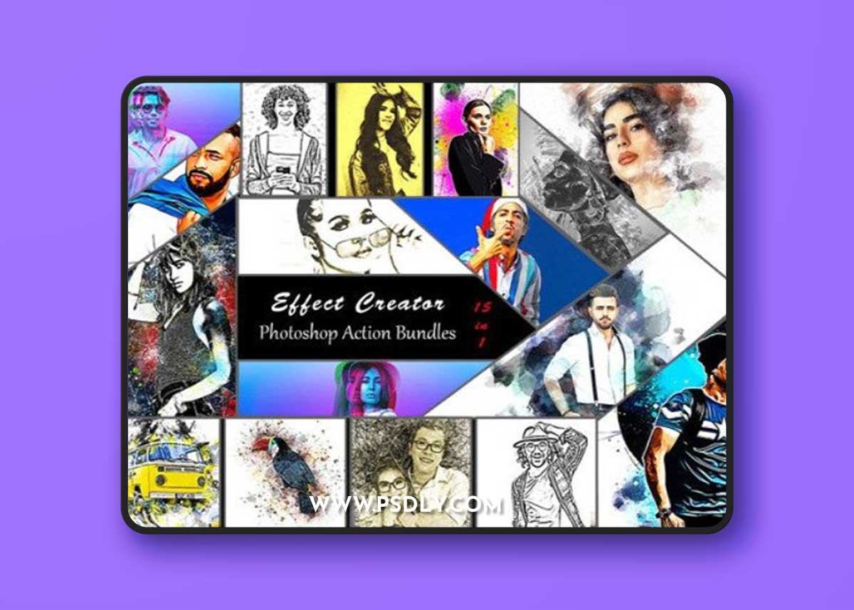 Effect Creator Photoshop Action Bundles 1 Effect Creator Photoshop Action Bundles
