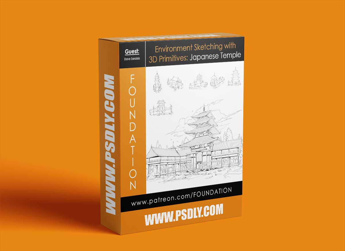 Foundation Patreon - Environment Sketching with 3D Primitives: Japanese Temple with Dave Sarabia 1 Foundation Patreon - Environment Sketching with 3D Primitives: Japanese Temple with Dave Sarabia