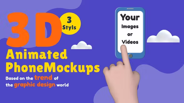 Videohive 3D Phone Mockups Pack for Animated presentation 42083423 1 Videohive 3D Phone Mockups Pack for Animated presentation 42083423