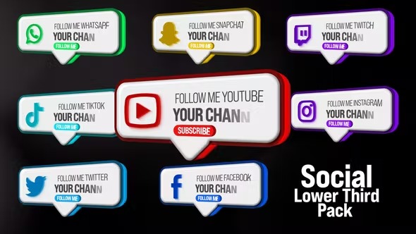 Videohive 3D Social Lower Thirds Pack 42022498 1 Videohive 3D Social Lower Thirds Pack 42022498
