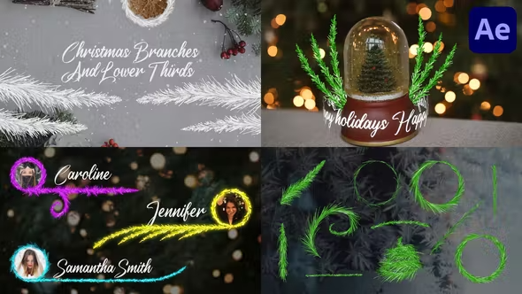 Videohive Christmas Branches And Lower Thirds for After Effects 42265253 1 Videohive Christmas Branches And Lower Thirds for After Effects 42265253